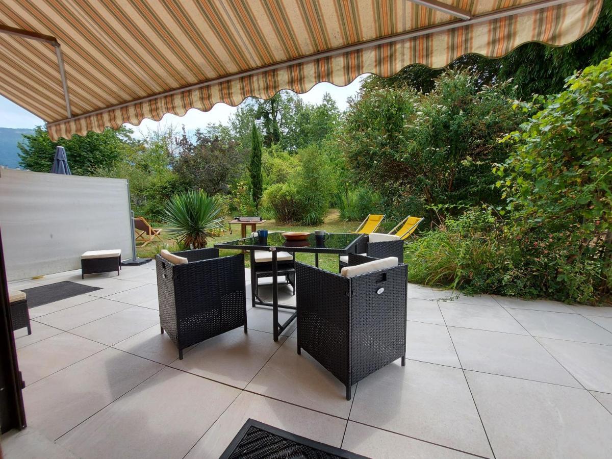 Centre St Jorioz : Charmant Et Spacieux Studio Avec Terrasse Et Jardin Privatif Saint-Jorioz Exteriör bild